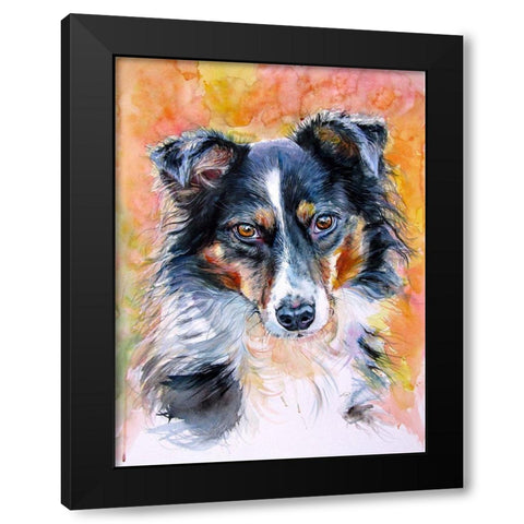 Dog Eyes II Black Modern Wood Framed Art Print with Double Matting by Kovacs, Anna Brigite