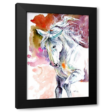 Andalusian Horse I Black Modern Wood Framed Art Print by Kovacs, Anna Brigite