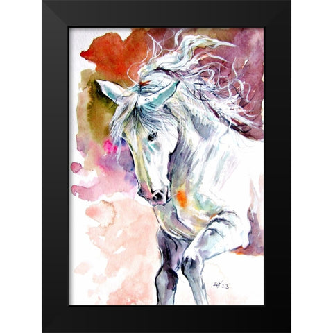 Andalusian Horse I Black Modern Wood Framed Art Print by Kovacs, Anna Brigite