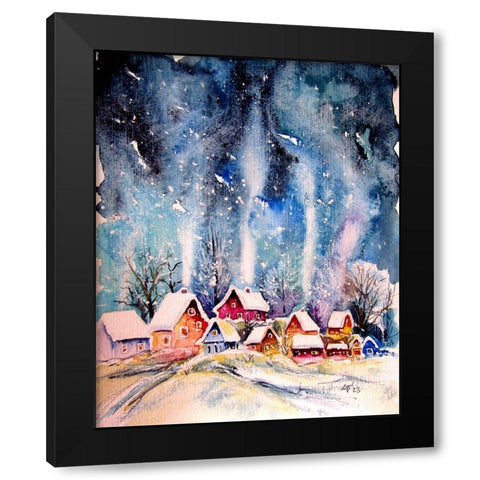 Frozen Village I Black Modern Wood Framed Art Print with Double Matting by Kovacs, Anna Brigite