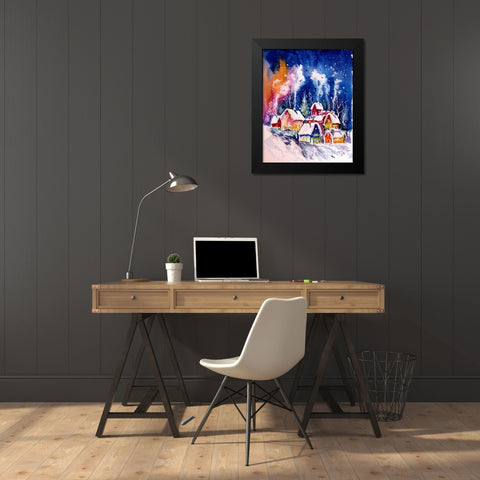 Frozen Village II Black Modern Wood Framed Art Print by Kovacs, Anna Brigite