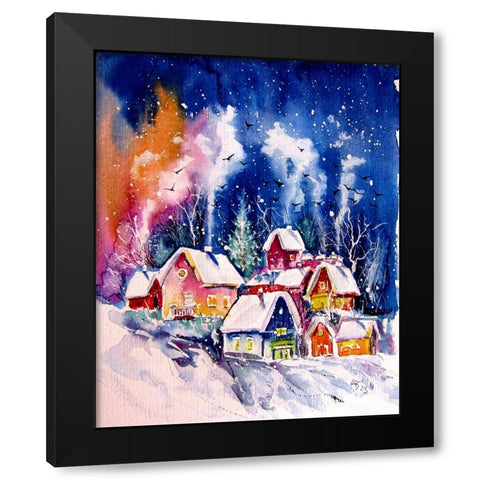 Frozen Village II Black Modern Wood Framed Art Print by Kovacs, Anna Brigite