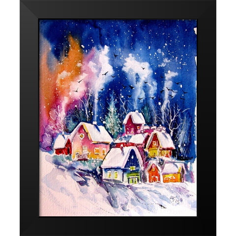 Frozen Village II Black Modern Wood Framed Art Print by Kovacs, Anna Brigite