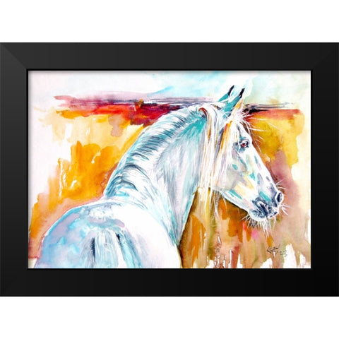 Andalusian Horse III Black Modern Wood Framed Art Print by Kovacs, Anna Brigite
