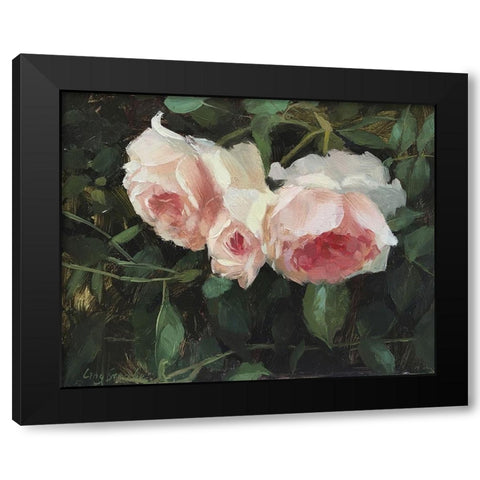 Garden Rose V Black Modern Wood Framed Art Print by Strube, Ling