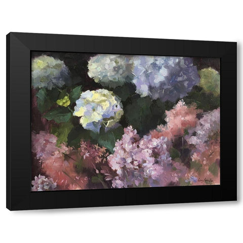 May Blossom Black Modern Wood Framed Art Print with Double Matting by Strube, Ling