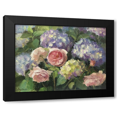 Summer Garden Black Modern Wood Framed Art Print by Strube, Ling