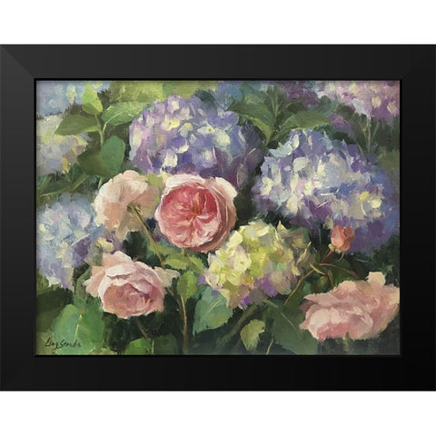 Summer Garden Black Modern Wood Framed Art Print by Strube, Ling