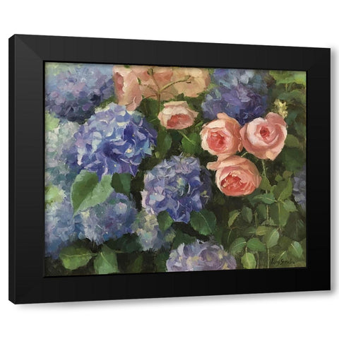Summer Garden II Black Modern Wood Framed Art Print by Strube, Ling