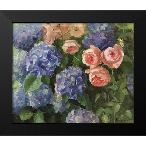 Summer Garden II Black Modern Wood Framed Art Print by Strube, Ling