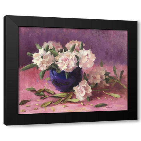 The Rhododendron Black Modern Wood Framed Art Print with Double Matting by Strube, Ling