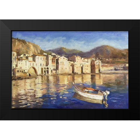 Cefalu, Sicily Black Modern Wood Framed Art Print by Strube, Ling