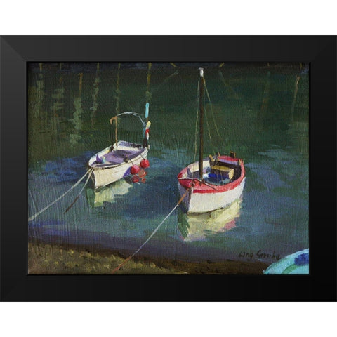 Reflexion Black Modern Wood Framed Art Print by Strube, Ling