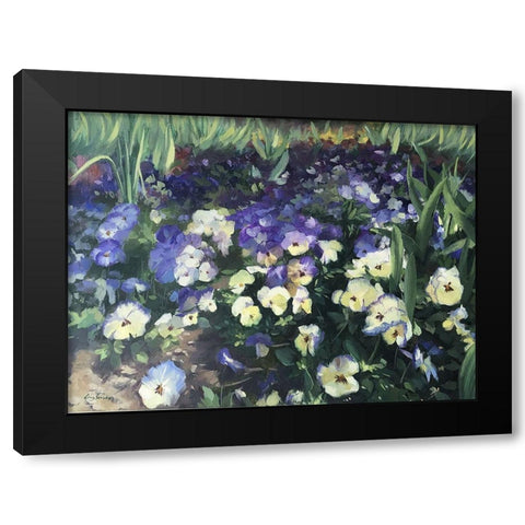 Spring Passion Black Modern Wood Framed Art Print by Strube, Ling