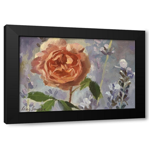 Joy Black Modern Wood Framed Art Print with Double Matting by Strube, Ling