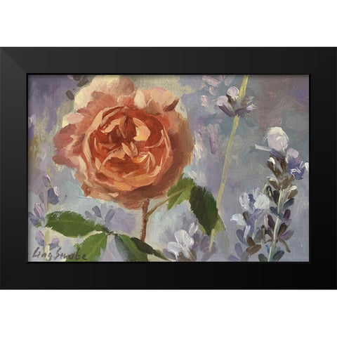 Joy Black Modern Wood Framed Art Print by Strube, Ling