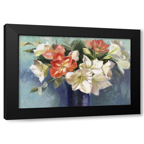 Amarylis II Black Modern Wood Framed Art Print with Double Matting by Strube, Ling