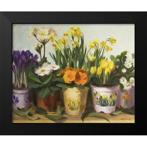 Spring Song Black Modern Wood Framed Art Print by Strube, Ling