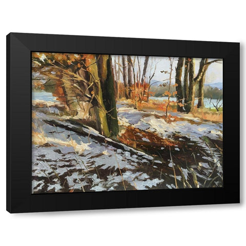 An Evening in Winter III Black Modern Wood Framed Art Print with Double Matting by Strube, Ling