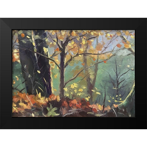 The Golden Light III Black Modern Wood Framed Art Print by Strube, Ling