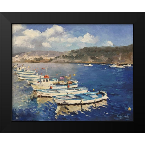 Italian Landscape II Black Modern Wood Framed Art Print by Strube, Ling