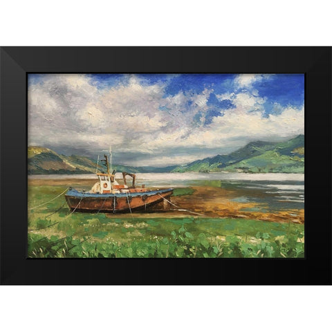 Scotland Landscape II Black Modern Wood Framed Art Print by Strube, Ling