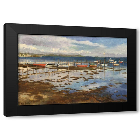 Sunset Glow in Denmark Black Modern Wood Framed Art Print by Strube, Ling
