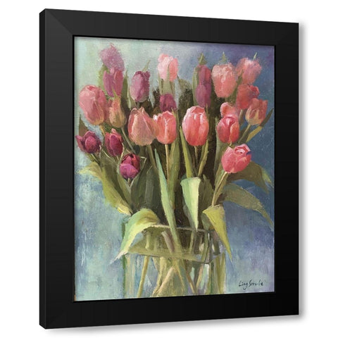 Spring Gift Black Modern Wood Framed Art Print by Strube, Ling