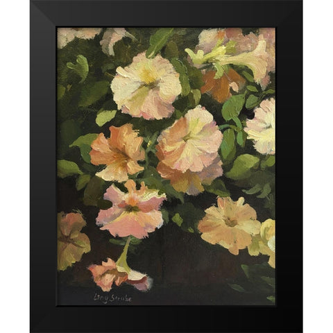 Flower Black Modern Wood Framed Art Print by Strube, Ling
