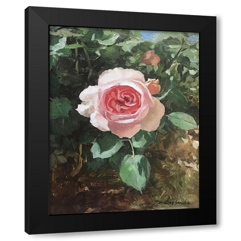 Garden Rose I Black Modern Wood Framed Art Print by Strube, Ling