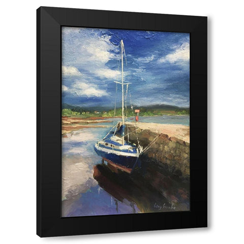 Boat in Scotland Black Modern Wood Framed Art Print with Double Matting by Strube, Ling