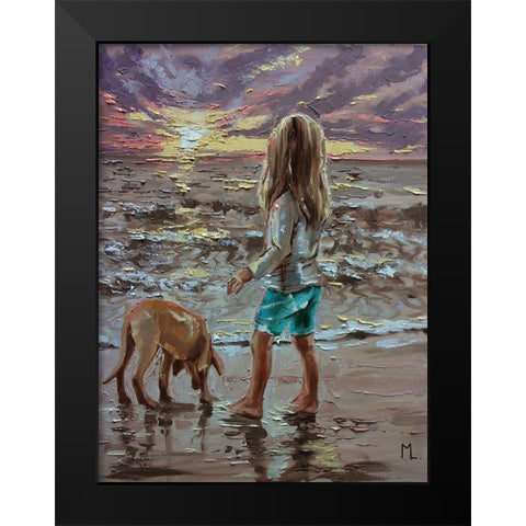 Sunrise Black Modern Wood Framed Art Print by Luniak, Monika