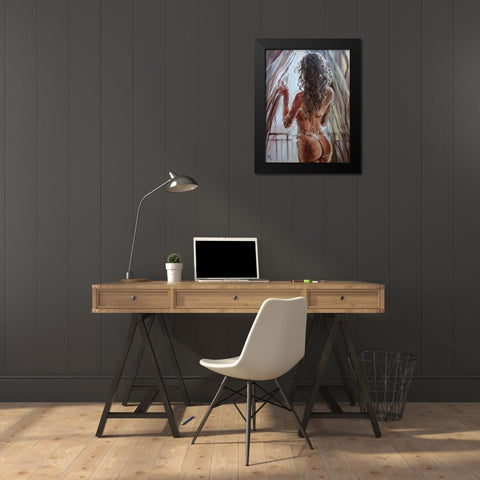 Your Window Black Modern Wood Framed Art Print by Luniak, Monika