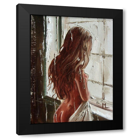 Where Are You? Black Modern Wood Framed Art Print with Double Matting by Luniak, Monika