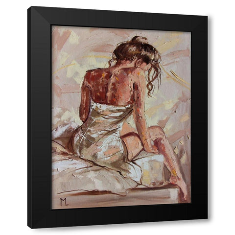 Morning Black Modern Wood Framed Art Print by Luniak, Monika