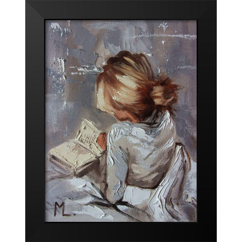 Nice Book Black Modern Wood Framed Art Print by Luniak, Monika