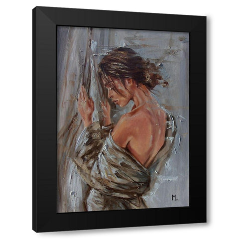 Ready?  Black Modern Wood Framed Art Print with Double Matting by Luniak, Monika