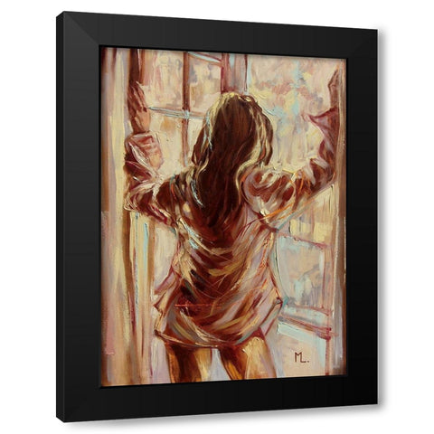 Fresh Morning Air Black Modern Wood Framed Art Print by Luniak, Monika