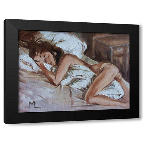 Sweet Dreams I Black Modern Wood Framed Art Print with Double Matting by Luniak, Monika