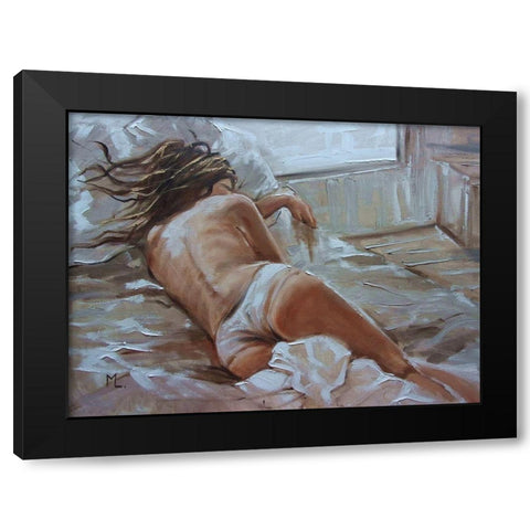 Sweet Dreams II Black Modern Wood Framed Art Print with Double Matting by Luniak, Monika