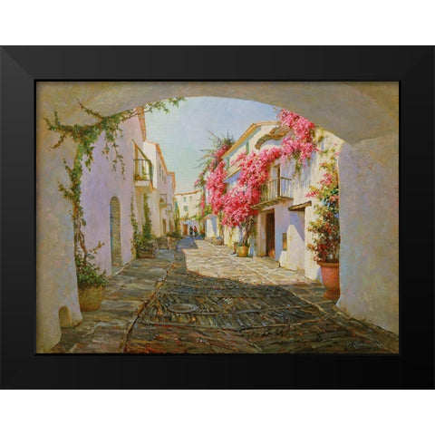 Kadakes in Spain Black Modern Wood Framed Art Print by Obuchovsky, Yury