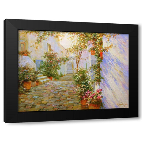 Light and Shadows Black Modern Wood Framed Art Print by Obuchovsky, Yury