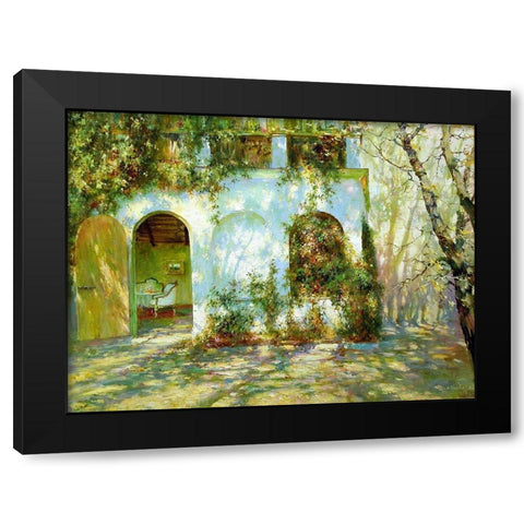 Autumn Sun Black Modern Wood Framed Art Print by Obuchovsky, Yury