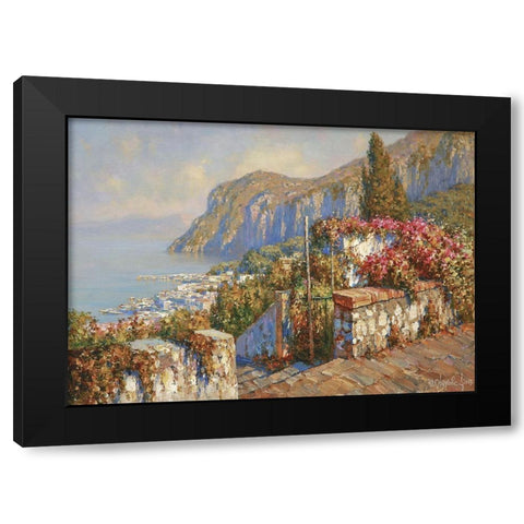 Island Capri Black Modern Wood Framed Art Print by Obuchovsky, Yury