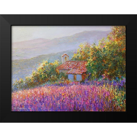 Morning Light in Provence Black Modern Wood Framed Art Print by Obuchovsky, Yury
