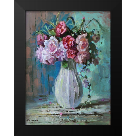 Aromat Bouquet Black Modern Wood Framed Art Print by Rogozina, Svetlana