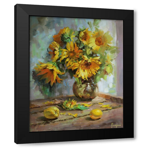 Sunny Day Black Modern Wood Framed Art Print with Double Matting by Rogozina, Svetlana
