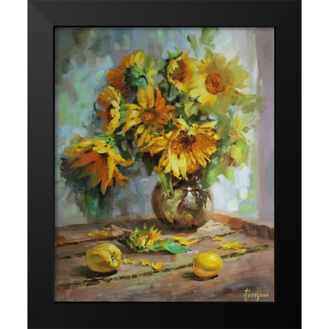 Sunny Day Black Modern Wood Framed Art Print by Rogozina, Svetlana