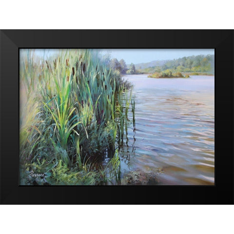 Lake Black Modern Wood Framed Art Print by Rogozina, Svetlana