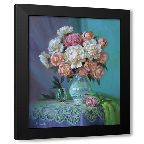 A Bouquet Black Modern Wood Framed Art Print with Double Matting by Rogozina, Svetlana